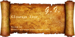 Glovnya Izor névjegykártya